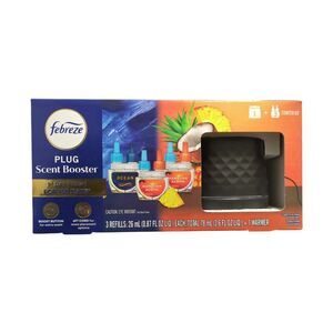 Febreze PLUG Scent Booster Oil Starter Kit, Hawaiian Aloha + Ocean 2.63floz